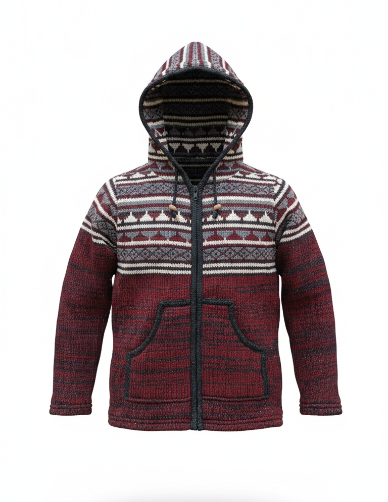 Women's Sherpa Wool Jacket Handmade in Nepal – Fleece Lined